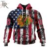 NHL Chicago Blackhawks Special Design For Independence Day The Fourth Of July Hoodie