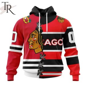 NHL Chicago Blackhawks Special Home Mix Reverse Retro Personalized Kits Hoodie