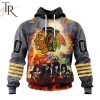 NHL Chicago Blackhawks Special Mix KISS Band Design Hoodie