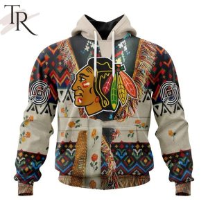 NHL Chicago Blackhawks Special Native Costume Design Hoodie