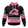 NHL Colorado Avalanche Personalized Specialized Design In Classic Style With Paisley! WE WEAR PINK BREAST CANCER Hoodie