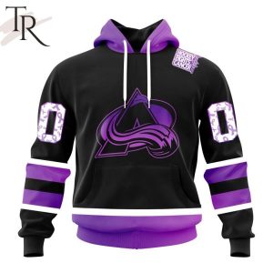 NHL Colorado Avalanche Special Black Hockey Fights Cancer Kits Hoodie