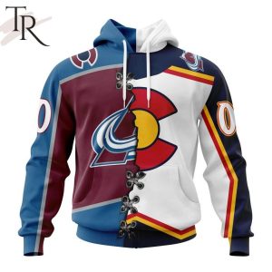 NHL Colorado Avalanche Special Home Mix Reverse Retro Personalized Kits Hoodie