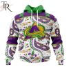 NHL Colorado Avalanche Special Mardi Gras Design Hoodie