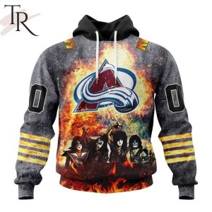 NHL Colorado Avalanche Special Mix KISS Band Design Hoodie