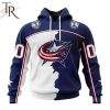 NHL Columbus Blue Jackets Personalize 2023 Home Mix Away Hoodie