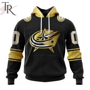 NHL Columbus Blue Jackets Special Black And Gold Design Hoodie