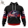 NHL Columbus Blue Jackets Special Black And Gradient Design Hoodie