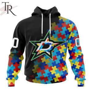 NHL Dallas Stars Special Black Autism Awareness Design Hoodie