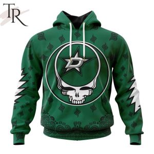 NHL Dallas Stars Special Grateful Dead Design Hoodie