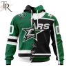 NHL Dallas Stars Special Home Mix Reverse Retro Personalized Kits Hoodie