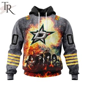 NHL Dallas Stars Special Mix KISS Band Design Hoodie