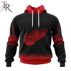 NHL Detroit Red Wings Personalize New Gradient Series Concept Hoodie