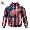 NHL Detroit Red Wings Special Design For Independence Day The Fourth Of July Hoodie