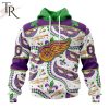 NHL Detroit Red Wings Special Mardi Gras Design Hoodie