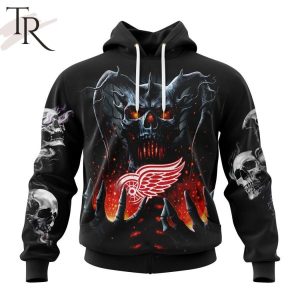 NHL Detroit Red Wings Special Skull Art Design Hoodie