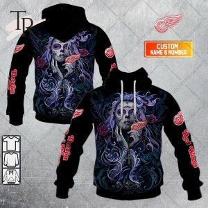 NHL Detroit Red Wings Tattoo Girl Artwork 2023 Unisex Hoodie