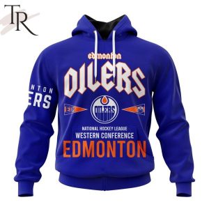 NHL Edmonton Oilers 2024 Royal Western Conference City Tour Hoodie