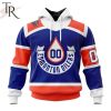 NHL Edmonton Oilers Blue 2023 Heritage Classic Hoodie