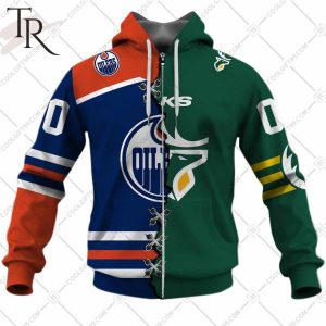 NHL Edmonton Oilers Mix CFL Edmonton Elks Hoodie