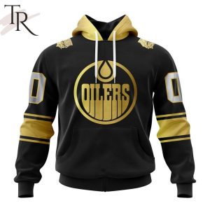 NHL Edmonton Oilers Special Black And Gold Design Hoodie