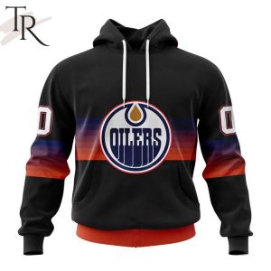 NHL Edmonton Oilers Special Black And Gradient Design Hoodie