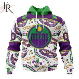 NHL Edmonton Oilers Special Mardi Gras Design Hoodie