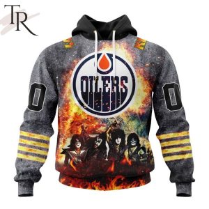 NHL Edmonton Oilers Special Mix KISS Band Design Hoodie