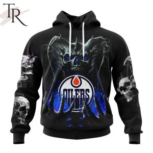 NHL Edmonton Oilers Special Skull Art Design Hoodie