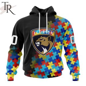 NHL Florida Panthers Special Black Autism Awareness Design Hoodie