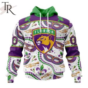 NHL Florida Panthers Special Mardi Gras Design Hoodie