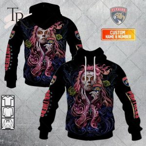 NHL Florida Panthers Tattoo Girl Artwork 2023 Unisex Hoodie