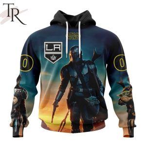 NHL Los Angeles Kings Special Star Wars The Mandalorian Design Hoodie