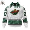 NHL Minnesota Wild Special Autism Awareness Design With Home Jersey Style Hoodie