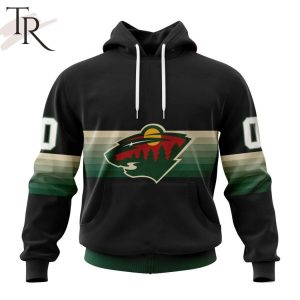 NHL Minnesota Wild Special Black And Gradient Design Hoodie