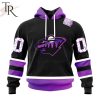 NHL Minnesota Wild Special Black Hockey Fights Cancer Kits Hoodie