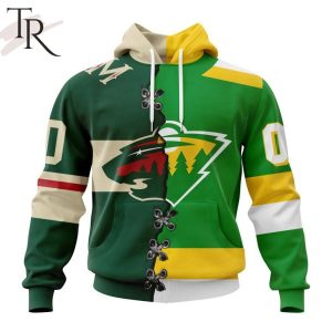 NHL Minnesota Wild Special Home Mix Reverse Retro Personalized Kits Hoodie