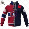 NHL Montreal Canadiens Mix CFL Montreal Alouettes Hoodie