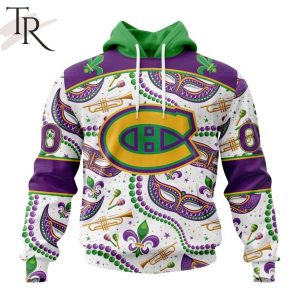 NHL Montreal Canadiens Special Mardi Gras Design Hoodie