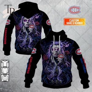 NHL Montreal Canadiens Tattoo Girl Artwork 2023 Unisex Hoodie