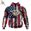 NHL Nashville Predators Special Design For Independence Day The Fourth Of July Hoodie