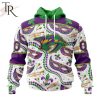 NHL Nashville Predators Special Mardi Gras Design Hoodie