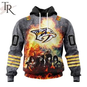 NHL Nashville Predators Special Mix KISS Band Design Hoodie