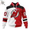 NHL New Jersey Devils Personalize 2023 Home Mix Away Hoodie