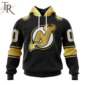 NHL New Jersey Devils Special Black And Gold Design Hoodie