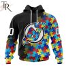 NHL New Jersey Devils Special Black Autism Awareness Design Hoodie