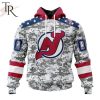 NHL New Jersey Devils Special Camo Design For Veterans Day Hoodie