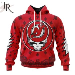 NHL New Jersey Devils Special Grateful Dead Design Hoodie