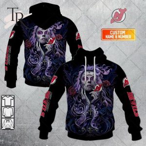 NHL New Jersey Devils Tattoo Girl Artwork 2023 Unisex Hoodie