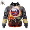 NHL New York Islanders Special Mix KISS Band Design Hoodie